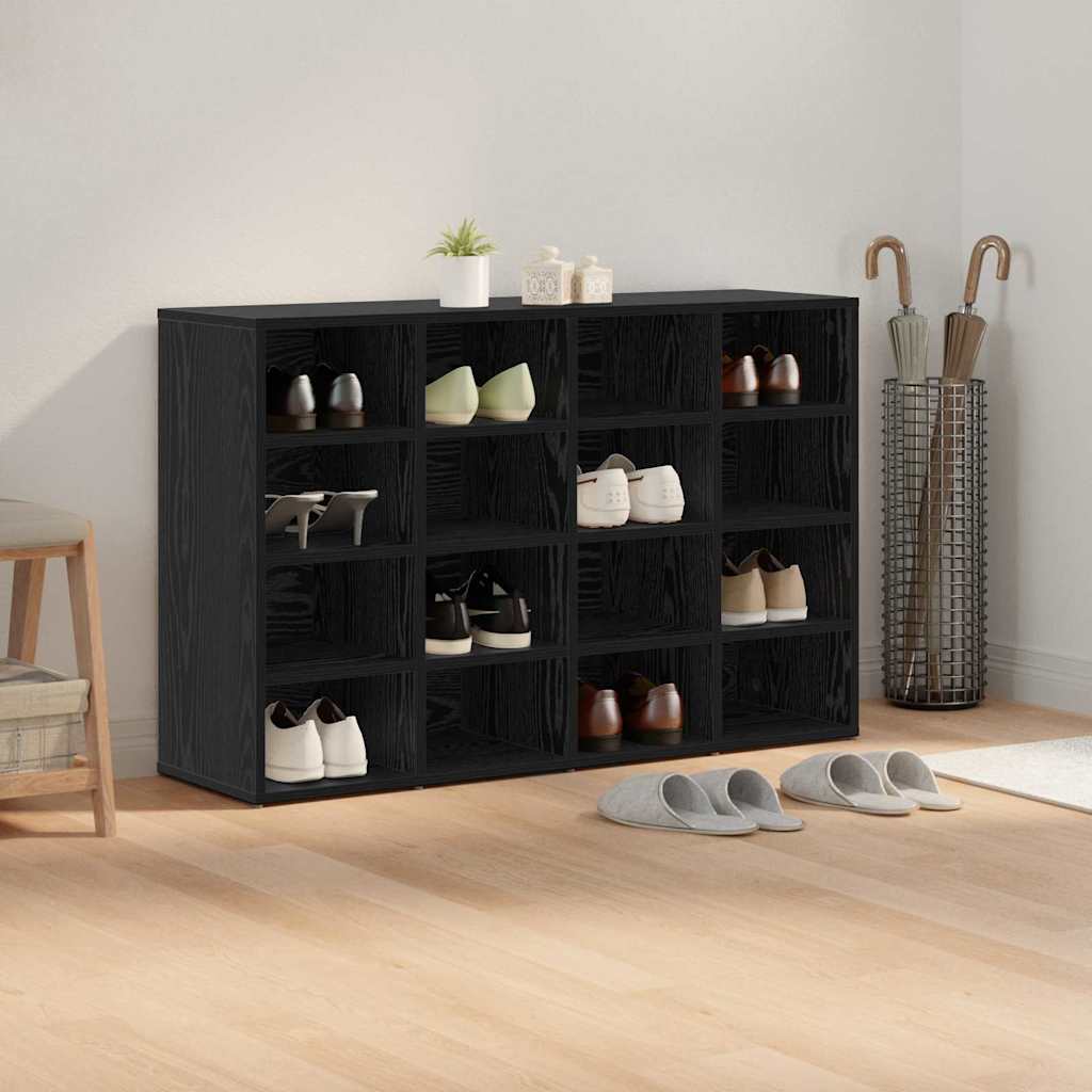 Meuble à chaussures avec étagère Chêne noir 103 x 30 x 67 cm - XIOS