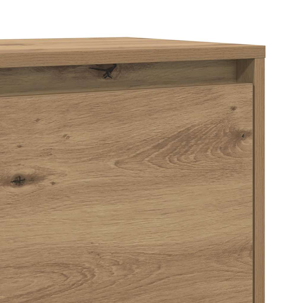 Meuble TV chêne artisanal 90 x 35 x 40 cm Bois d'ingénierie - XIOS