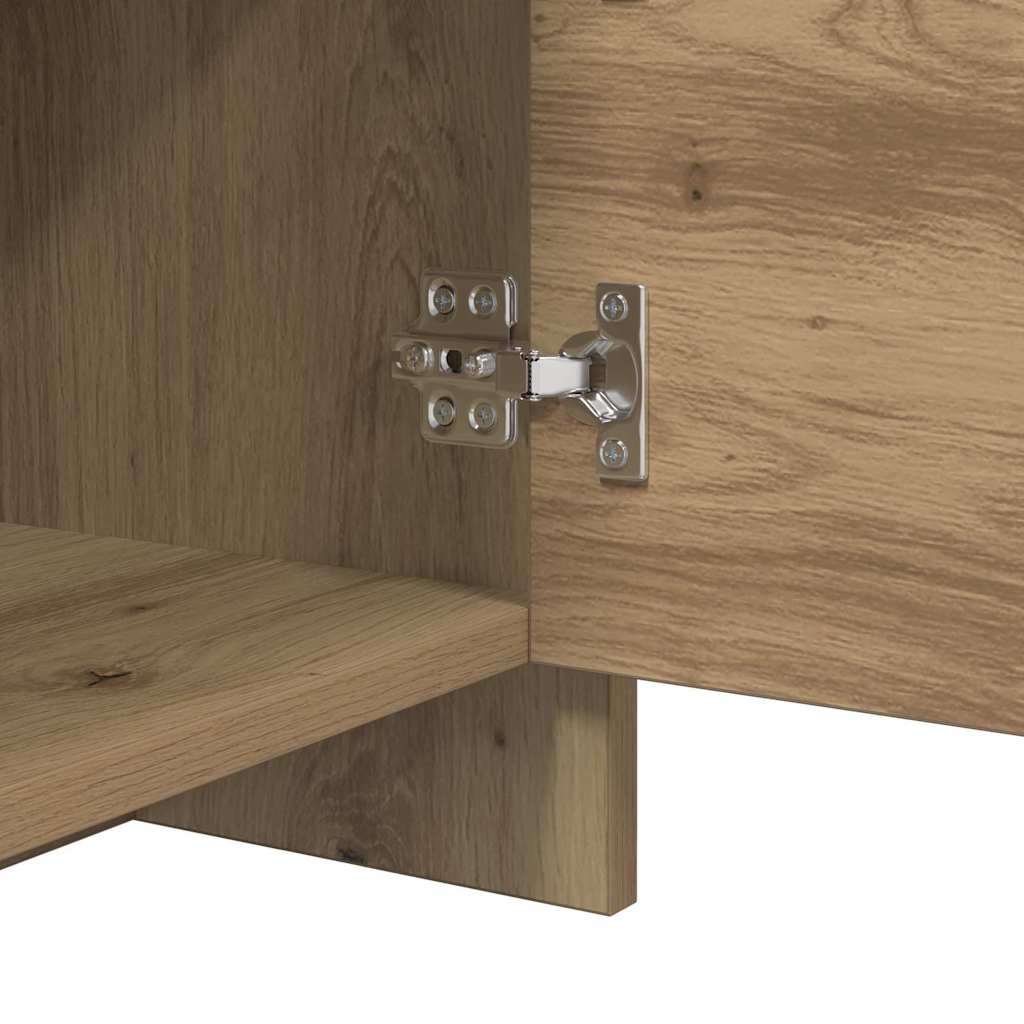 Meuble TV chêne artisanal 90 x 35 x 40 cm Bois d'ingénierie - XIOS