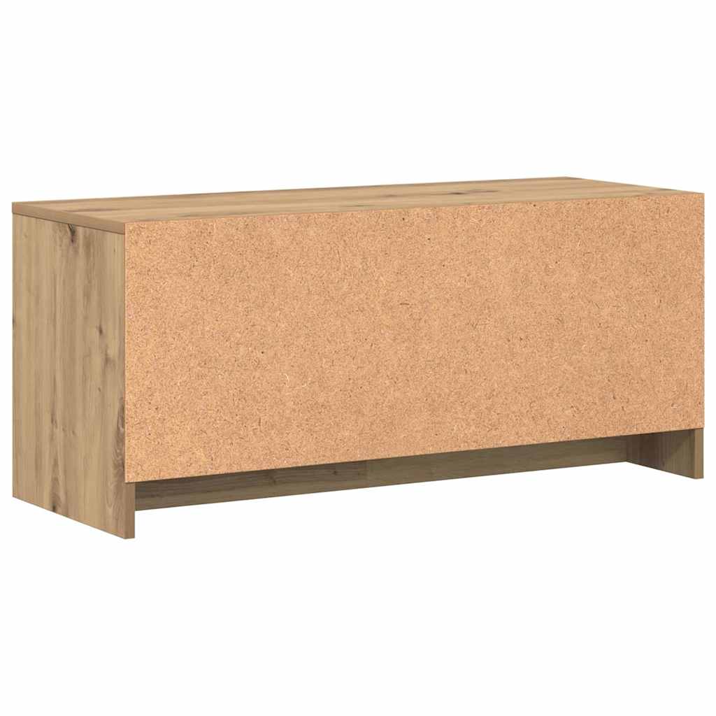 Meuble TV chêne artisanal 90 x 35 x 40 cm Bois d'ingénierie - XIOS