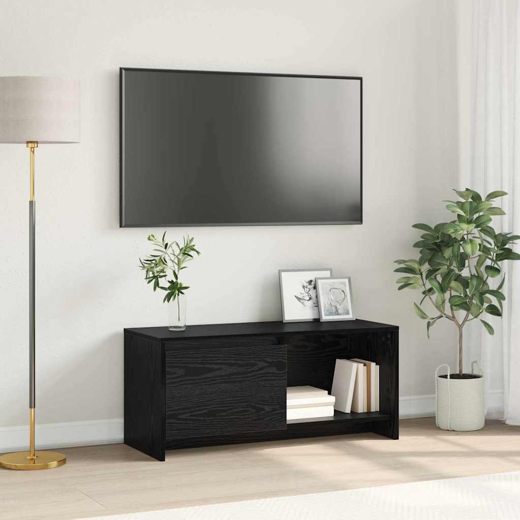 Meuble TV Chêne noir 90 x 35 x 40 cm Bois d'ingénierie - XIOS