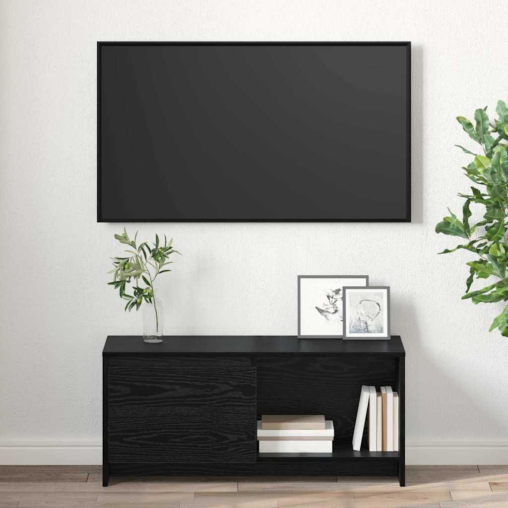 Meuble TV Chêne noir 90 x 35 x 40 cm Bois d'ingénierie - XIOS
