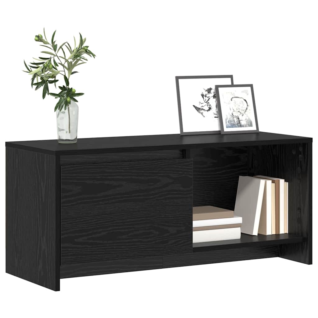 Meuble TV Chêne noir 90 x 35 x 40 cm Bois d'ingénierie - XIOS