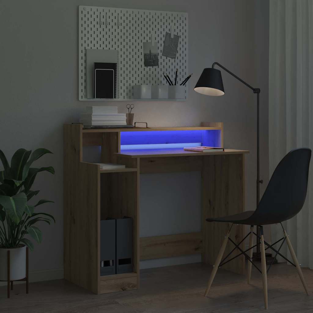 Bureau chêne artisanal 97 x 45 x 90 cm Bois d'ingénierie - XIOS