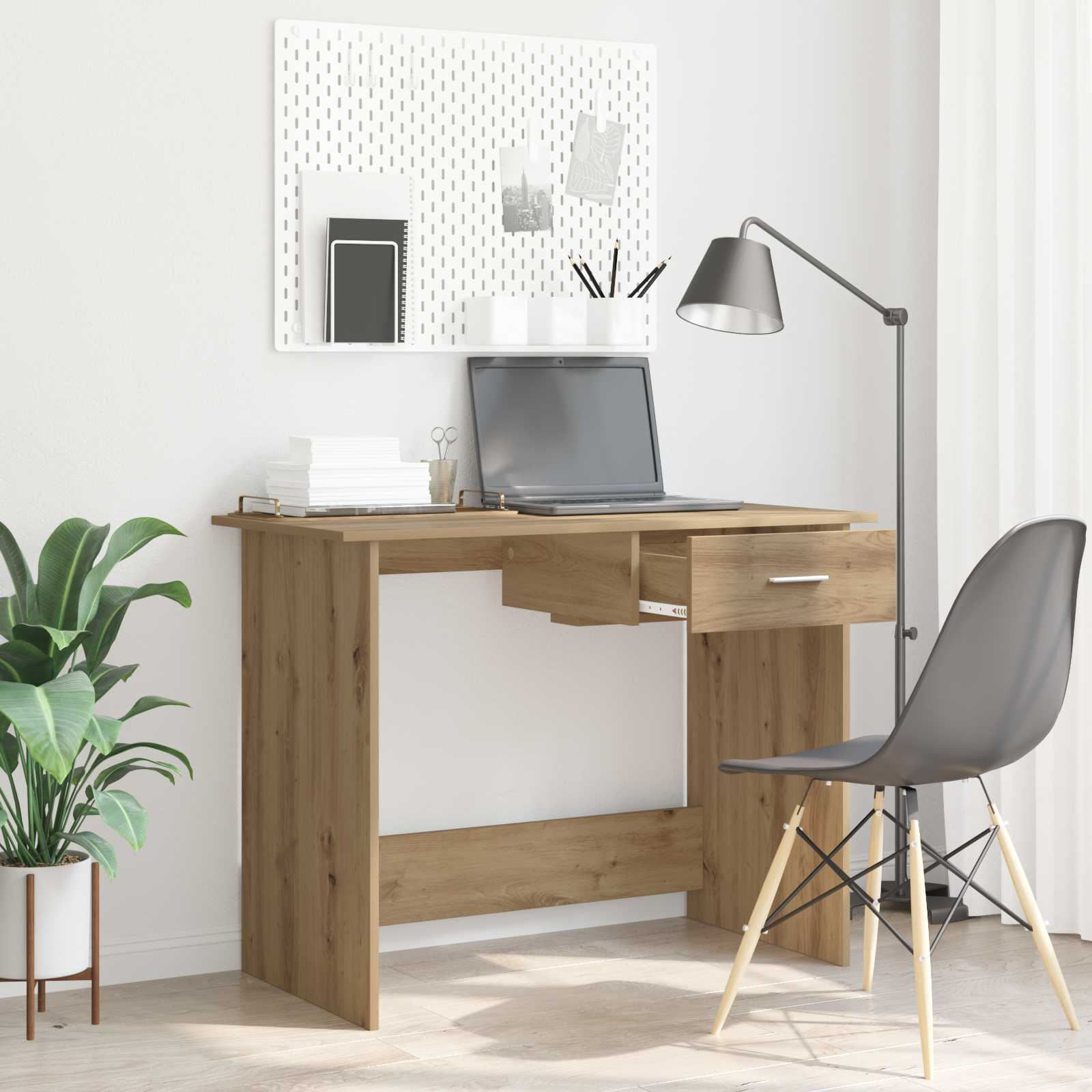 Bureau Chêne artisanal Bois d'ingénierie 100 x 50 x 76 cm - XIOS