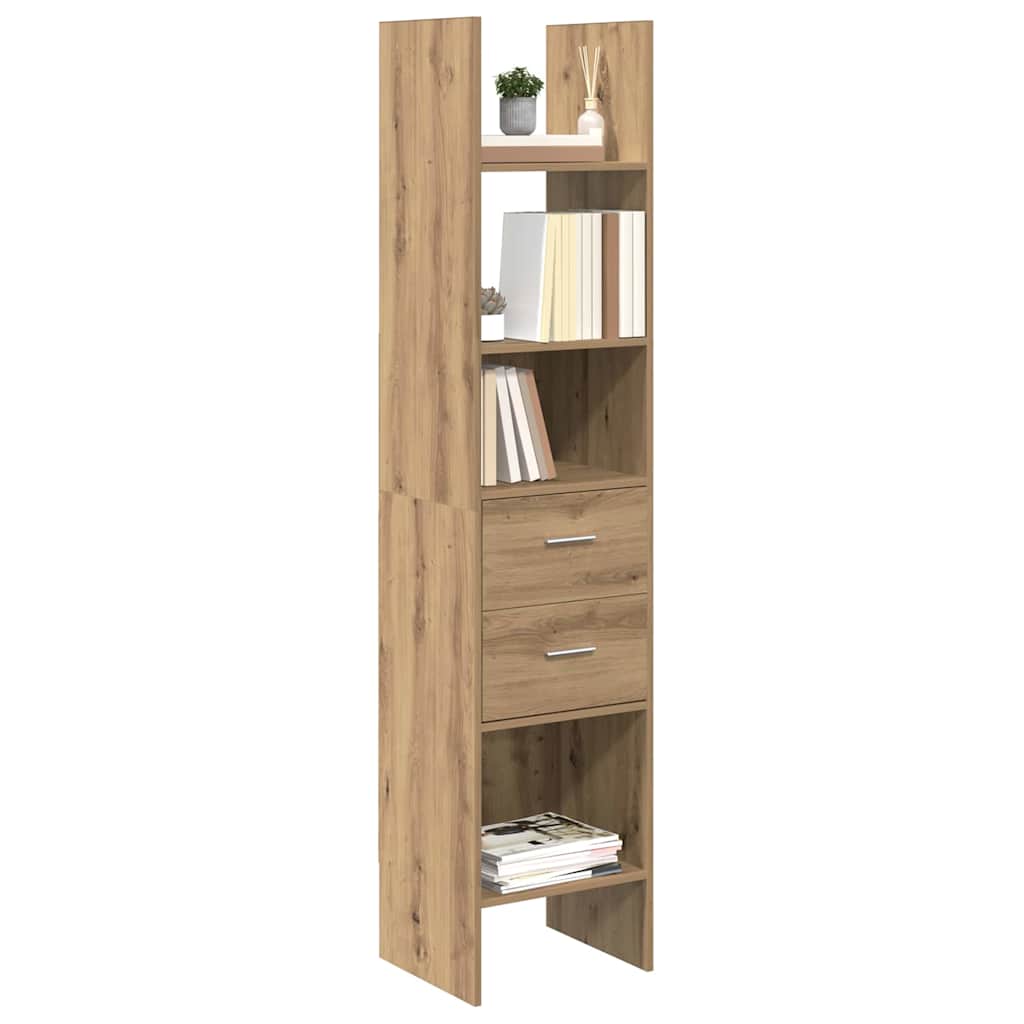Bibliothèque chêne artisanal 40 x 35 x 180 cm Bois d'ingénierie - XIOS