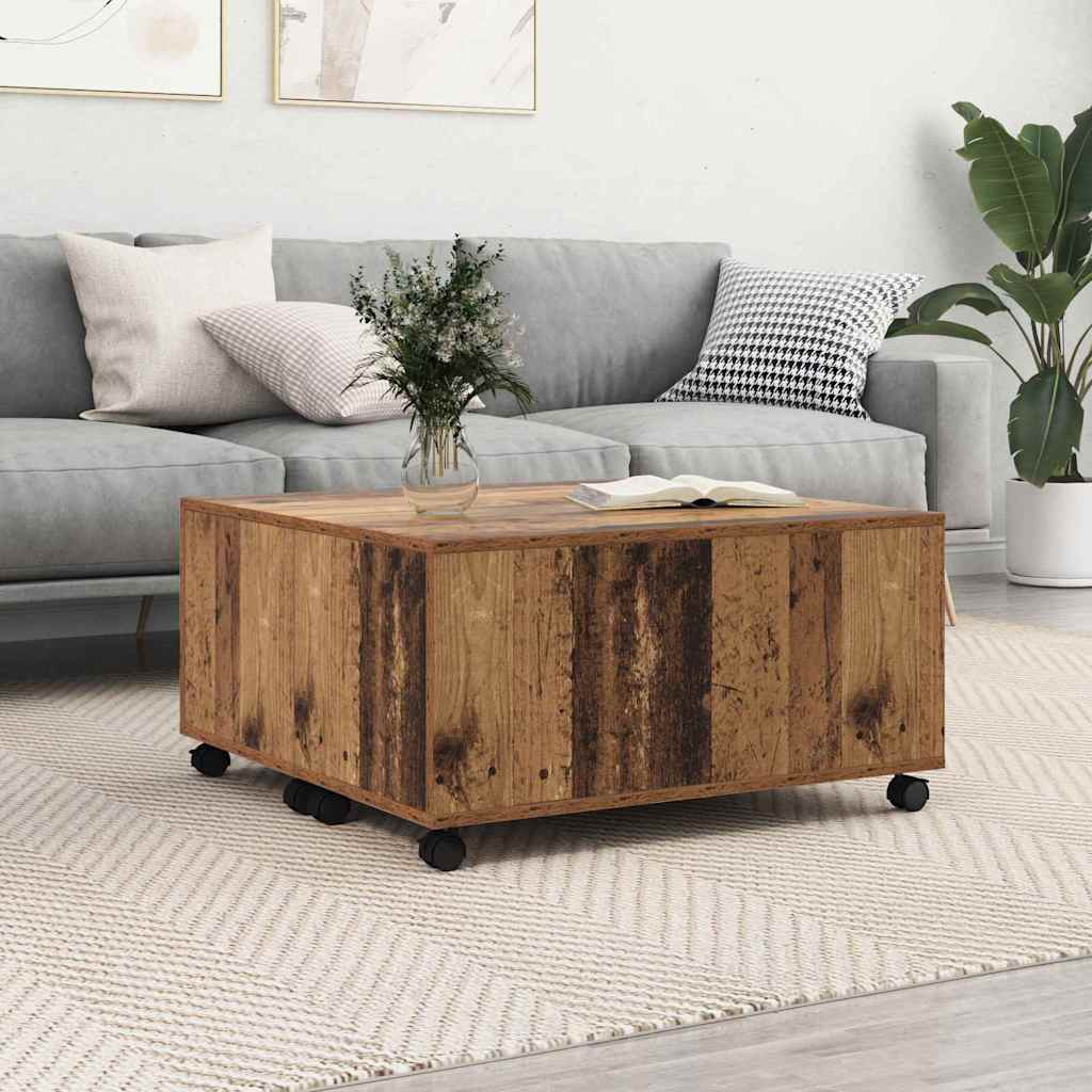 Table basse Bois ancien 75 x 75 x 38 cm Bois d'ingénierie - XIOS