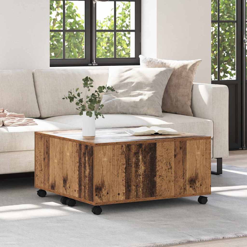 Table basse Bois ancien 75 x 75 x 38 cm Bois d'ingénierie - XIOS