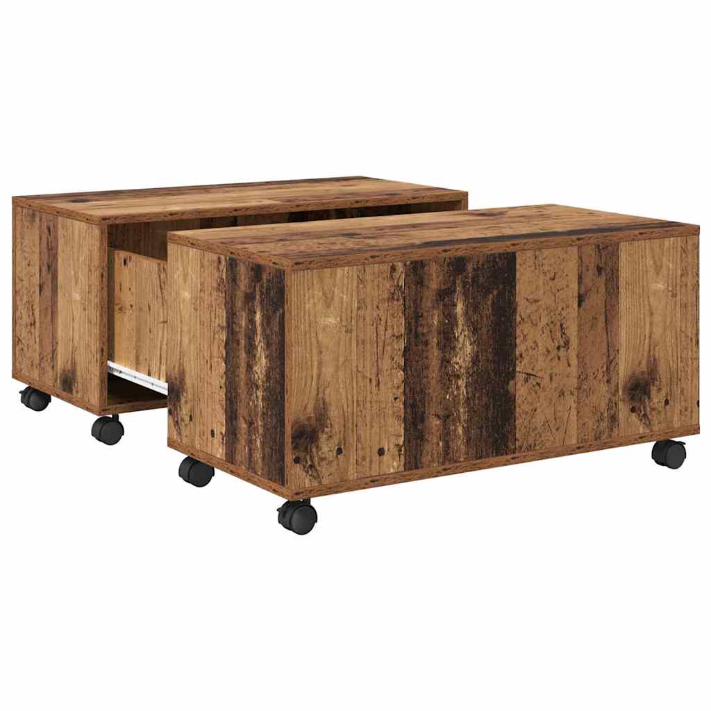 Table basse Bois ancien 75 x 75 x 38 cm Bois d'ingénierie - XIOS
