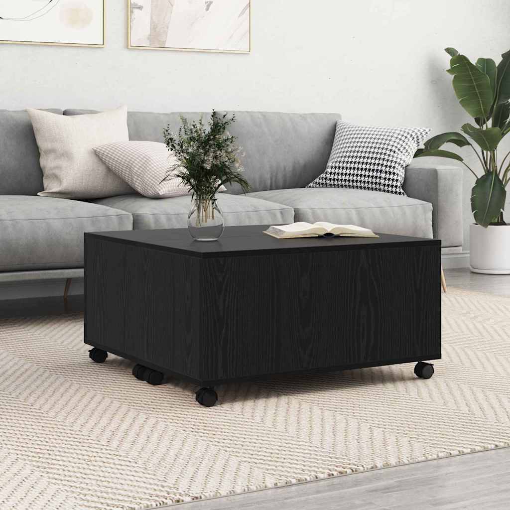 Table basse Chêne noir 75 x 75 x 38 cm Bois d'ingénierie - XIOS