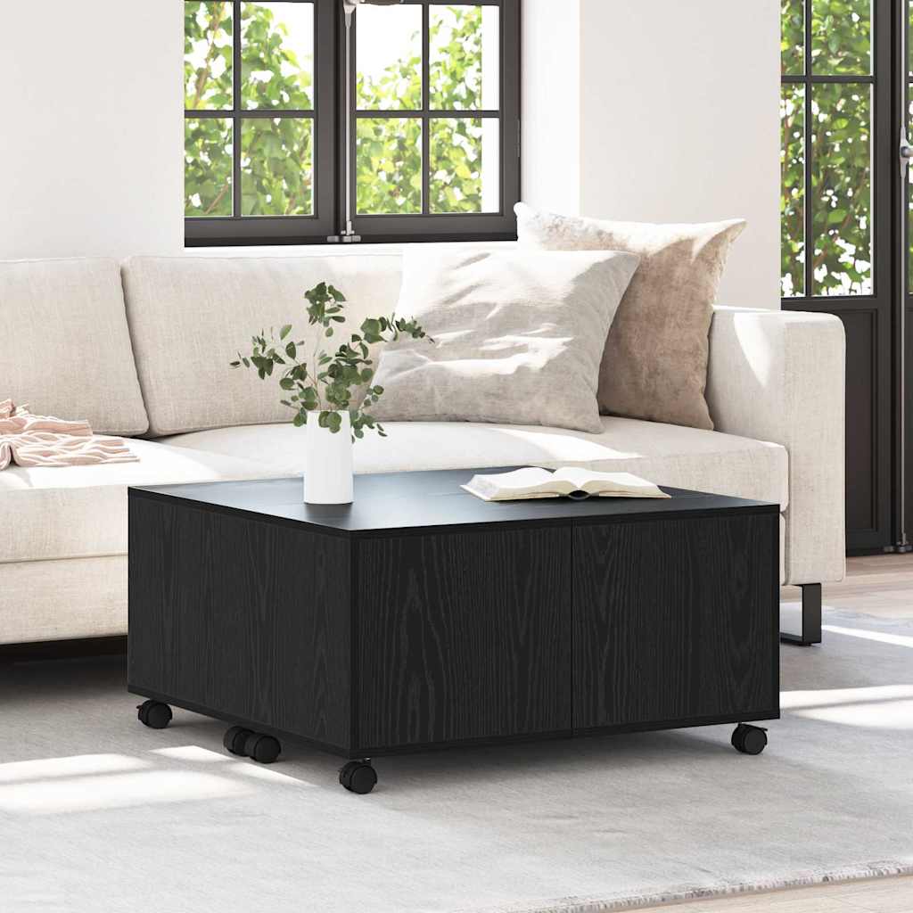 Table basse Chêne noir 75 x 75 x 38 cm Bois d'ingénierie - XIOS