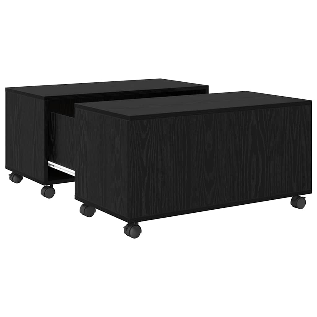 Table basse Chêne noir 75 x 75 x 38 cm Bois d'ingénierie - XIOS