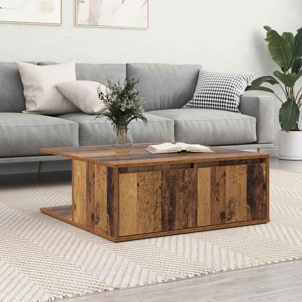 Table basse Vieux bois 80 x 80 x 31 cm Bois d'ingénierie - XIOS