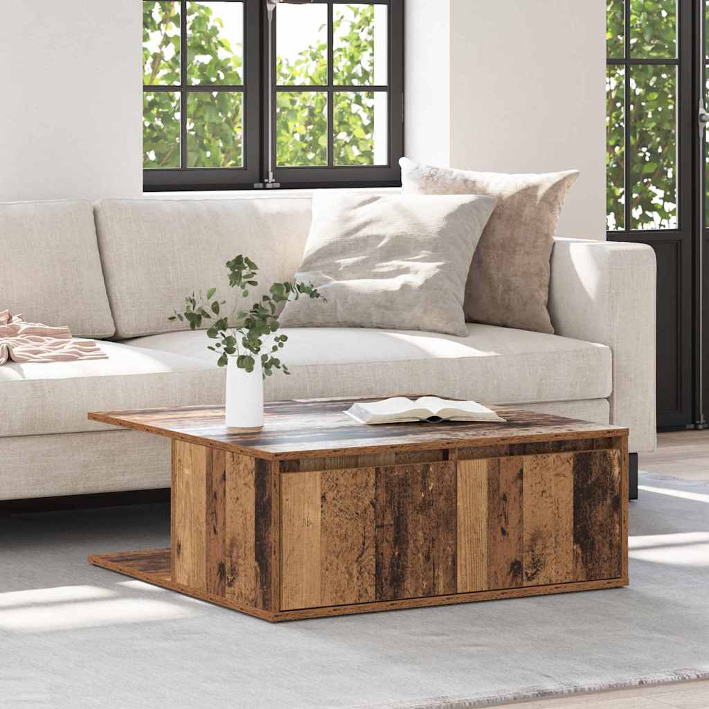 Table basse Vieux bois 80 x 80 x 31 cm Bois d'ingénierie - XIOS