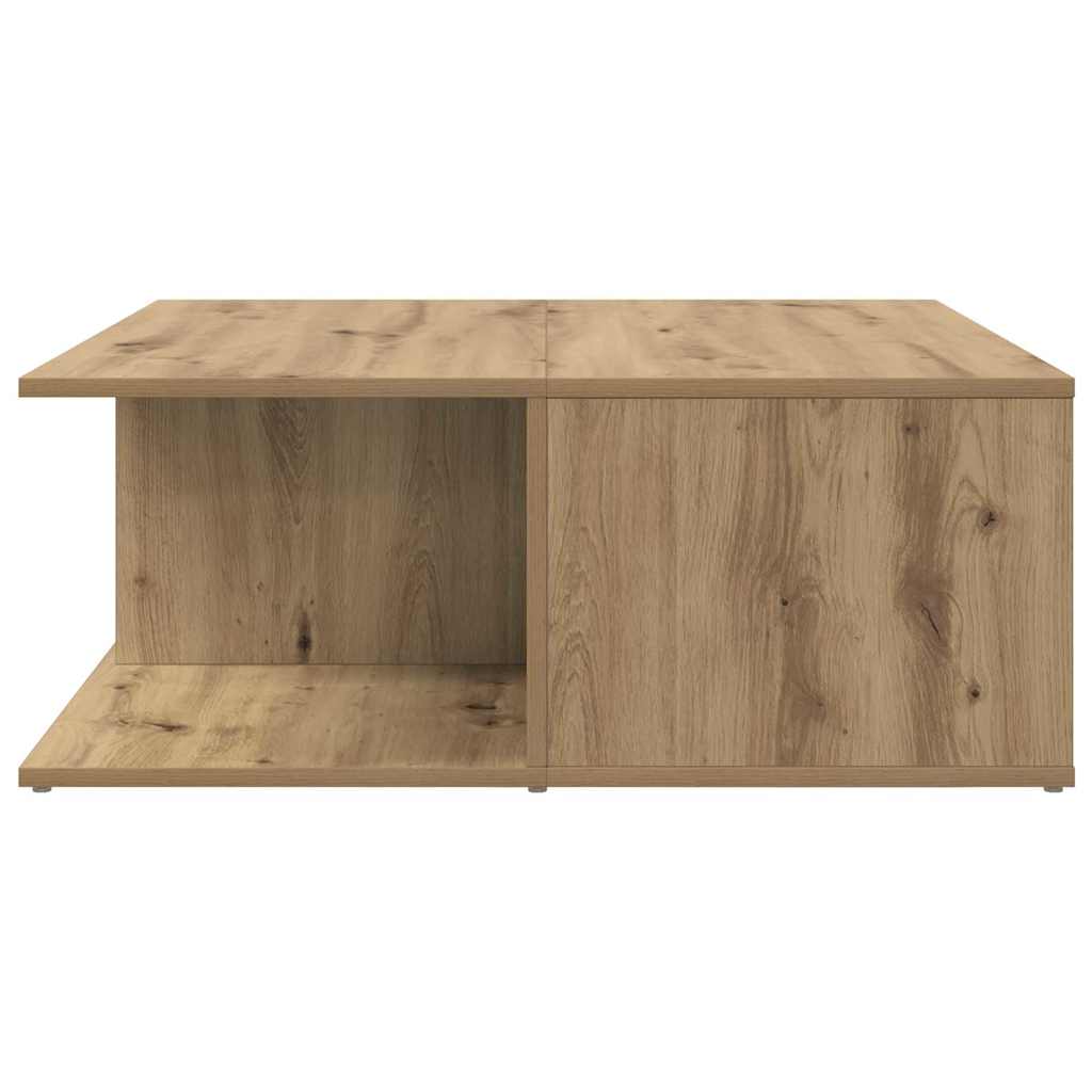 Table basse chêne artisanal 80 x 80 x 31 cm Bois d'ingénierie - XIOS