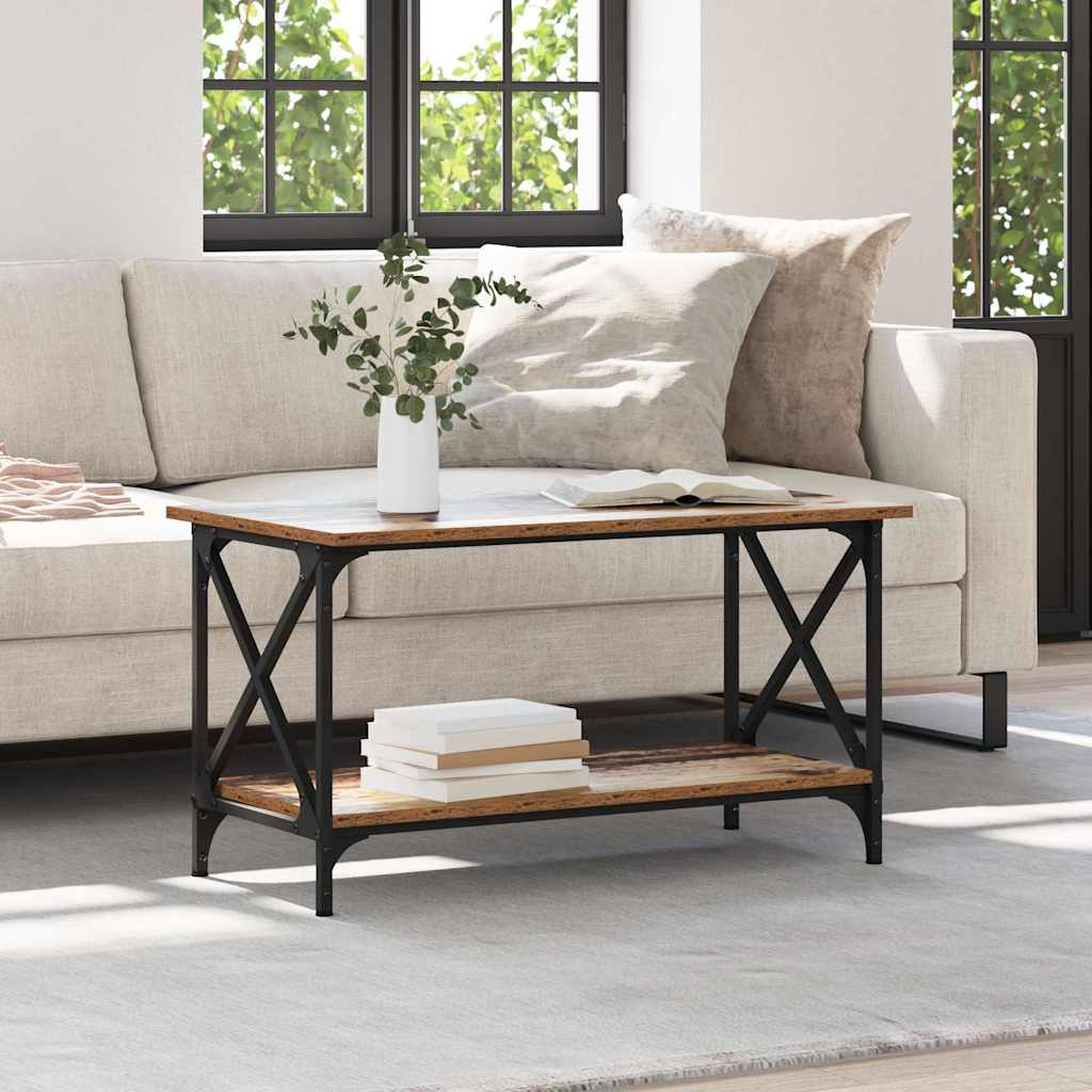 Table basse Bois ancien 80 x 45 x 45.5 cm Bois d'ingénierie - XIOS