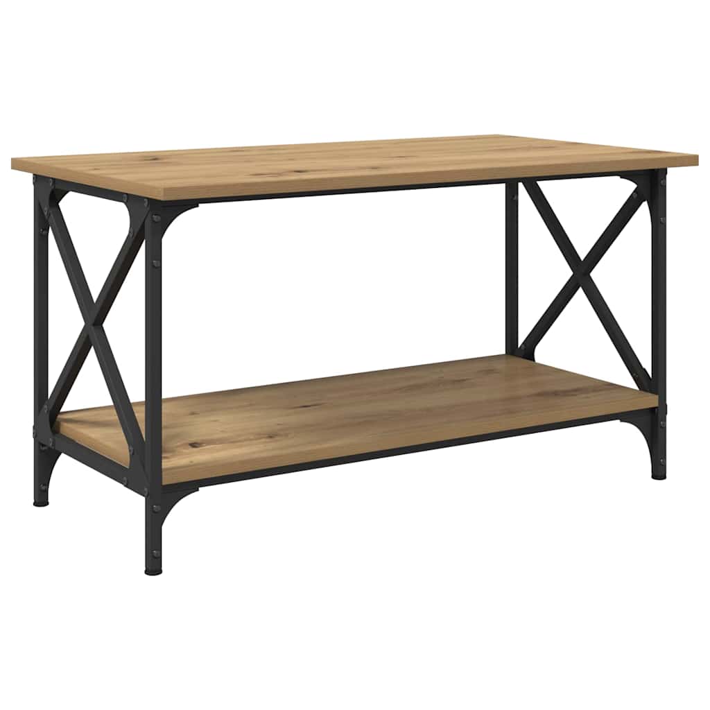 Table basse chêne artisanal 80 x 45 x 45.5 cm Bois d'ingénierie - XIOS