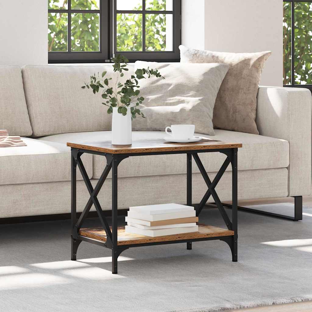 Table d'appoint Vieux bois 55 x 38 x 45 cm Bois d'ingénierie - XIOS