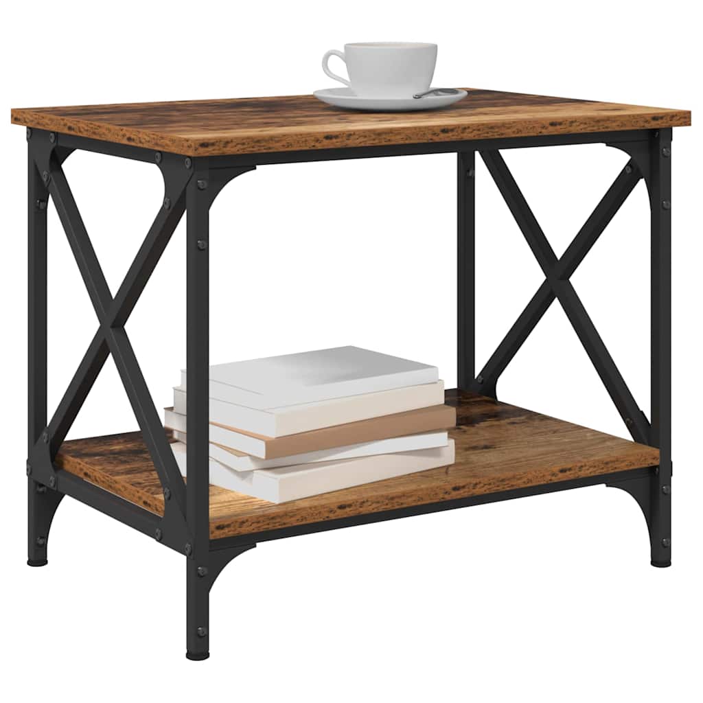 Table d'appoint Vieux bois 55 x 38 x 45 cm Bois d'ingénierie - XIOS
