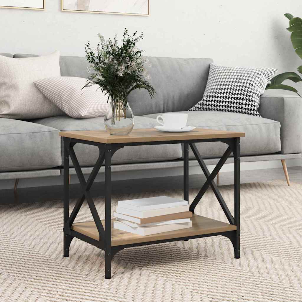 Table d'appoint chêne artisanal 55 x 38 x 45 cm - XIOS