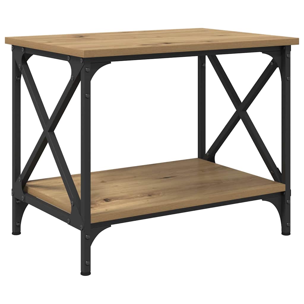 Table d'appoint chêne artisanal 55 x 38 x 45 cm - XIOS