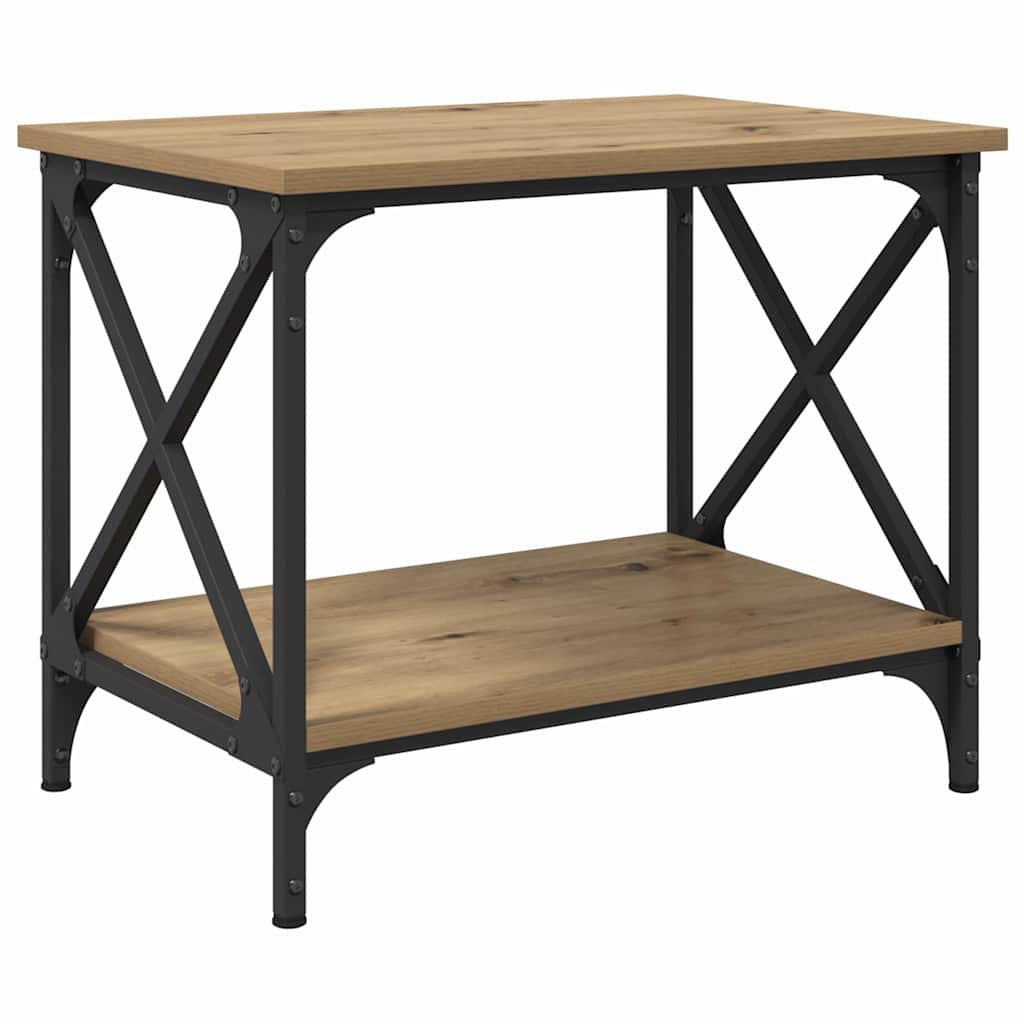 Table d'appoint chêne artisanal 55 x 38 x 45 cm - XIOS