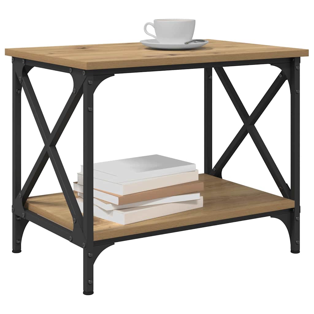 Table d'appoint chêne artisanal 55 x 38 x 45 cm - XIOS