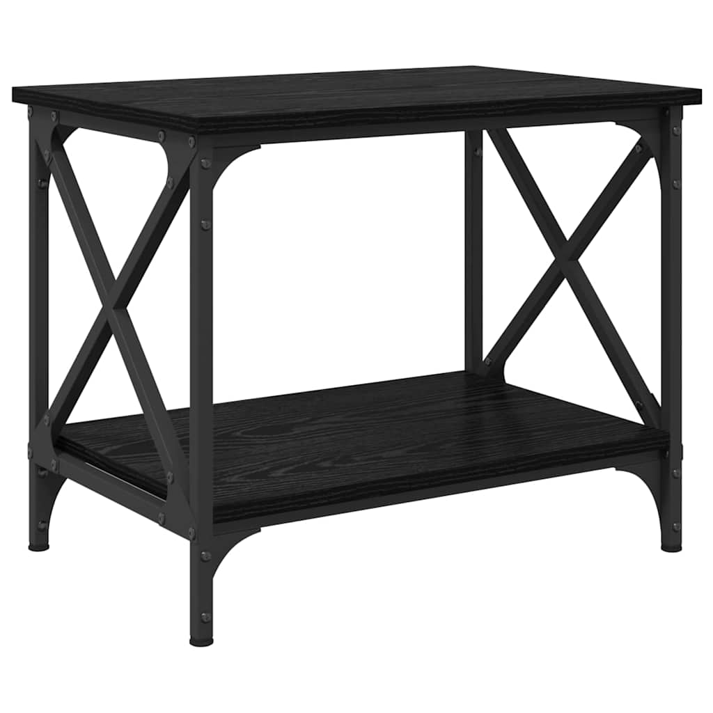 Table d'appoint Chêne noir 55 x 38 x 45 cm Bois d'ingénierie - XIOS