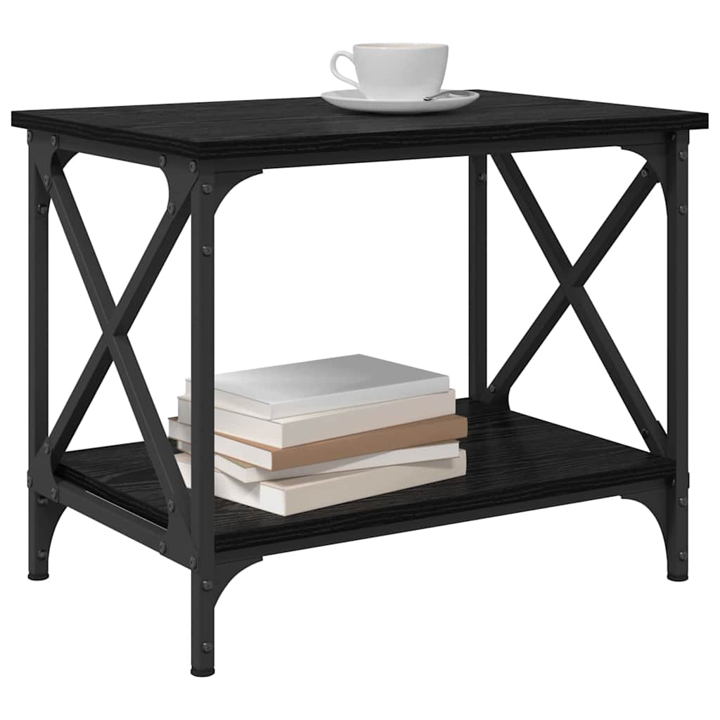 Table d'appoint Chêne noir 55 x 38 x 45 cm Bois d'ingénierie - XIOS