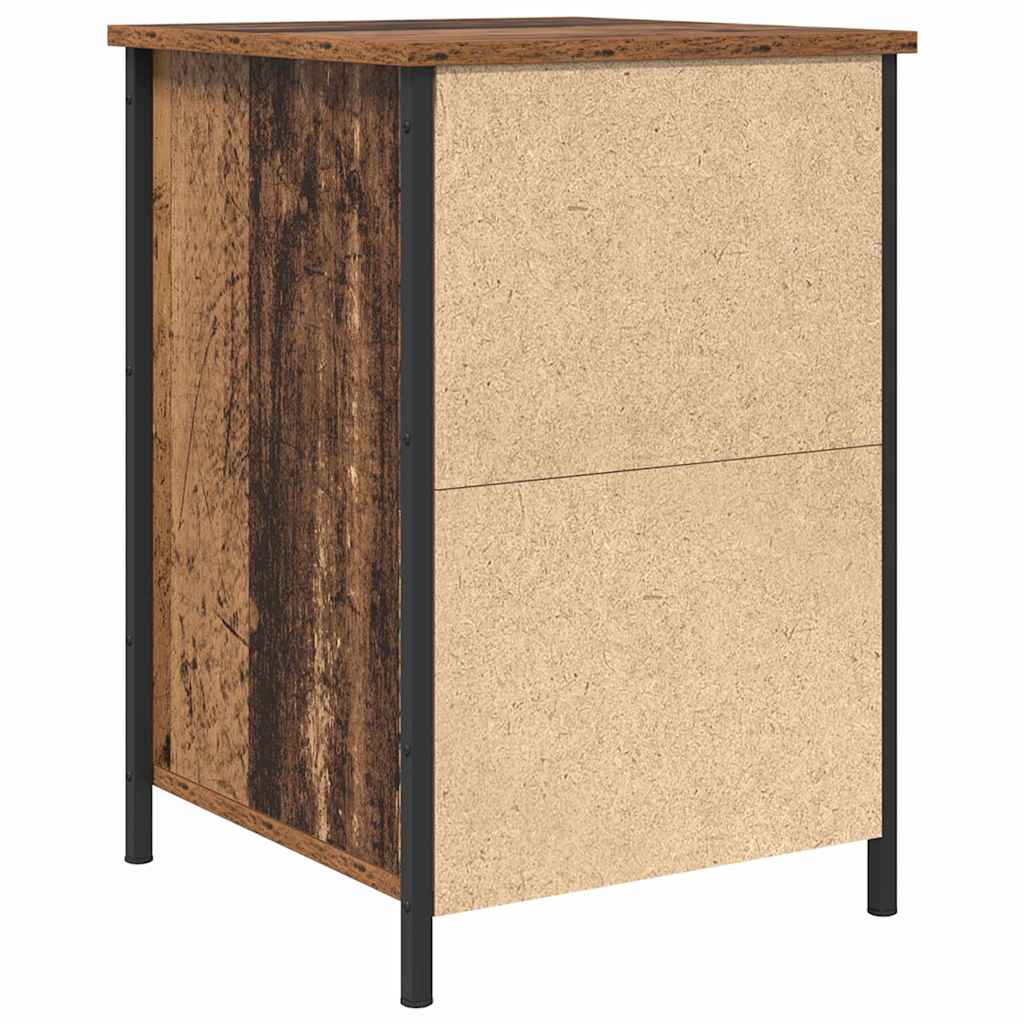 Cabinet de chevet avec tiroir 2 pcs Bois ancien 40 x 42 x 60 cm