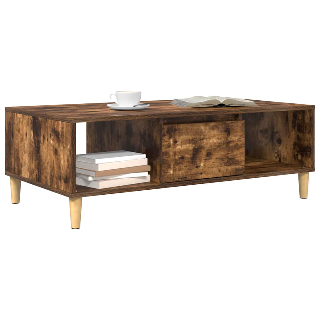 Table basse Chêne fumé 103,5 x 60 x 35 cm Bois d'ingénierie - XIOS