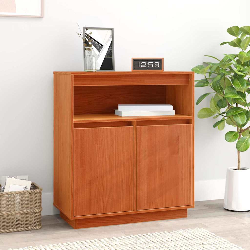 Buffet Marron cire 70 x 34 x 80 cm Bois massif en pin - XIOS