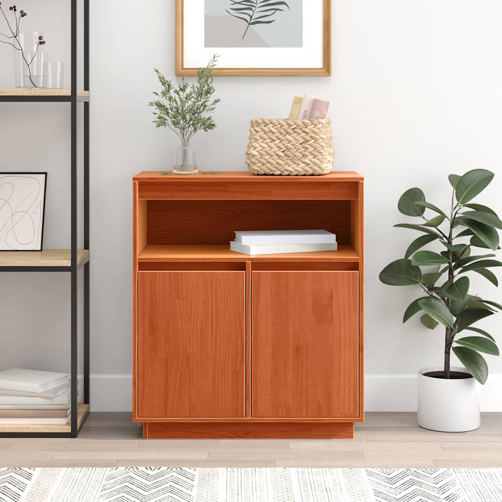 Buffet Marron cire 70 x 34 x 80 cm Bois massif en pin - XIOS