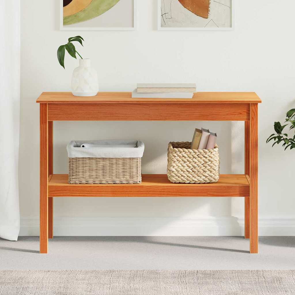 Table console Marron cire 110 x 40 x 75 cm Bois massif en pin - XIOS