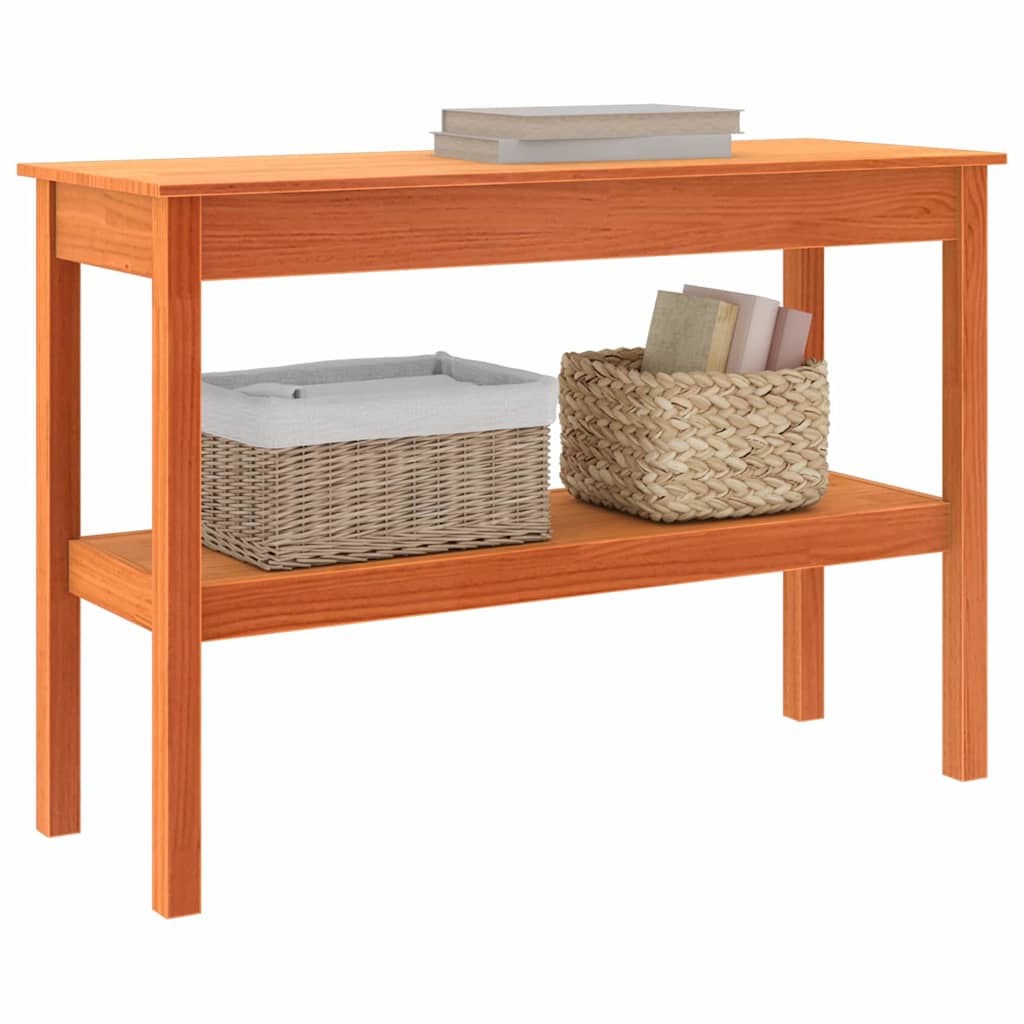 Table console Marron cire 110 x 40 x 75 cm Bois massif en pin - XIOS