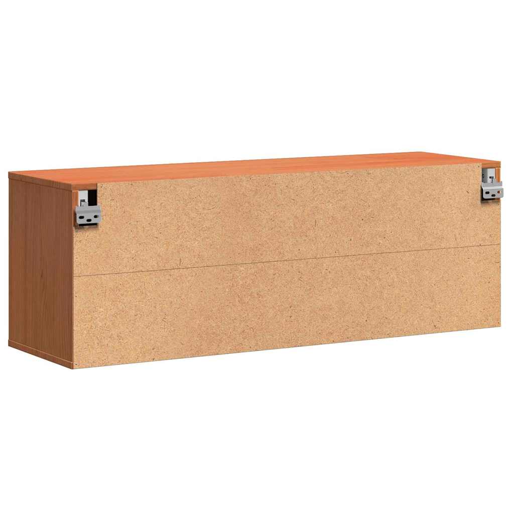 Meuble mural Marron cire 100 x 30 x 35 cm Bois massif en pin - XIOS