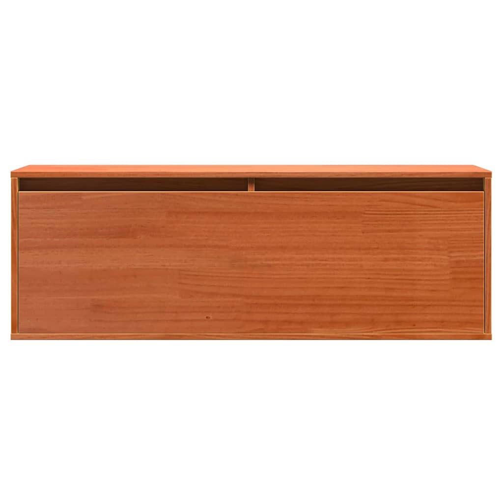 Meuble mural Marron cire 100 x 30 x 35 cm Bois massif en pin - XIOS