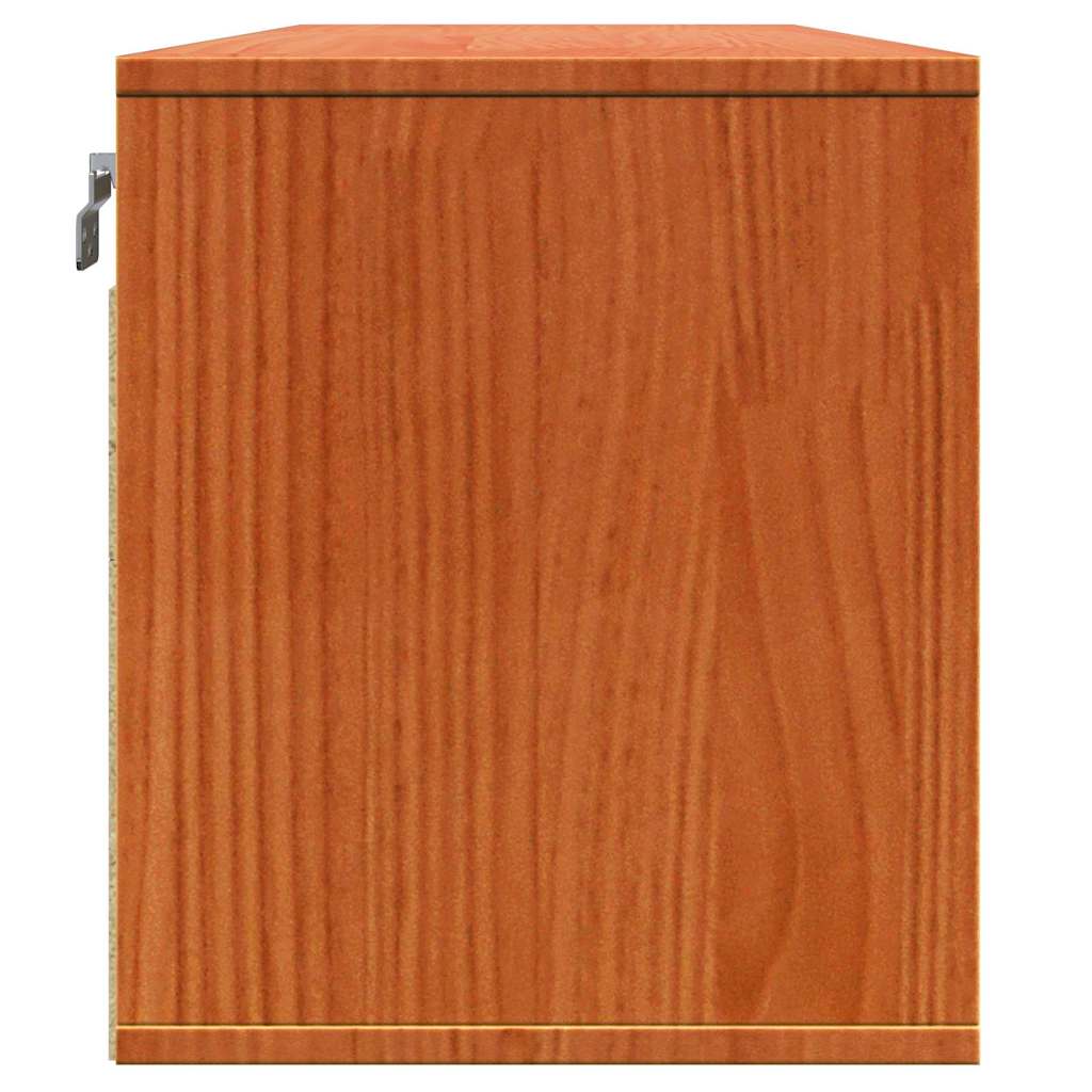 Meuble mural Marron cire 100 x 30 x 35 cm Bois massif en pin - XIOS