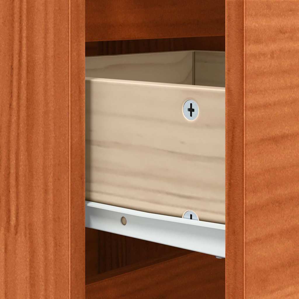 Buffet avec tiroir Marron 111 x 34 x 75 cm Bois de pin massif - XIOS