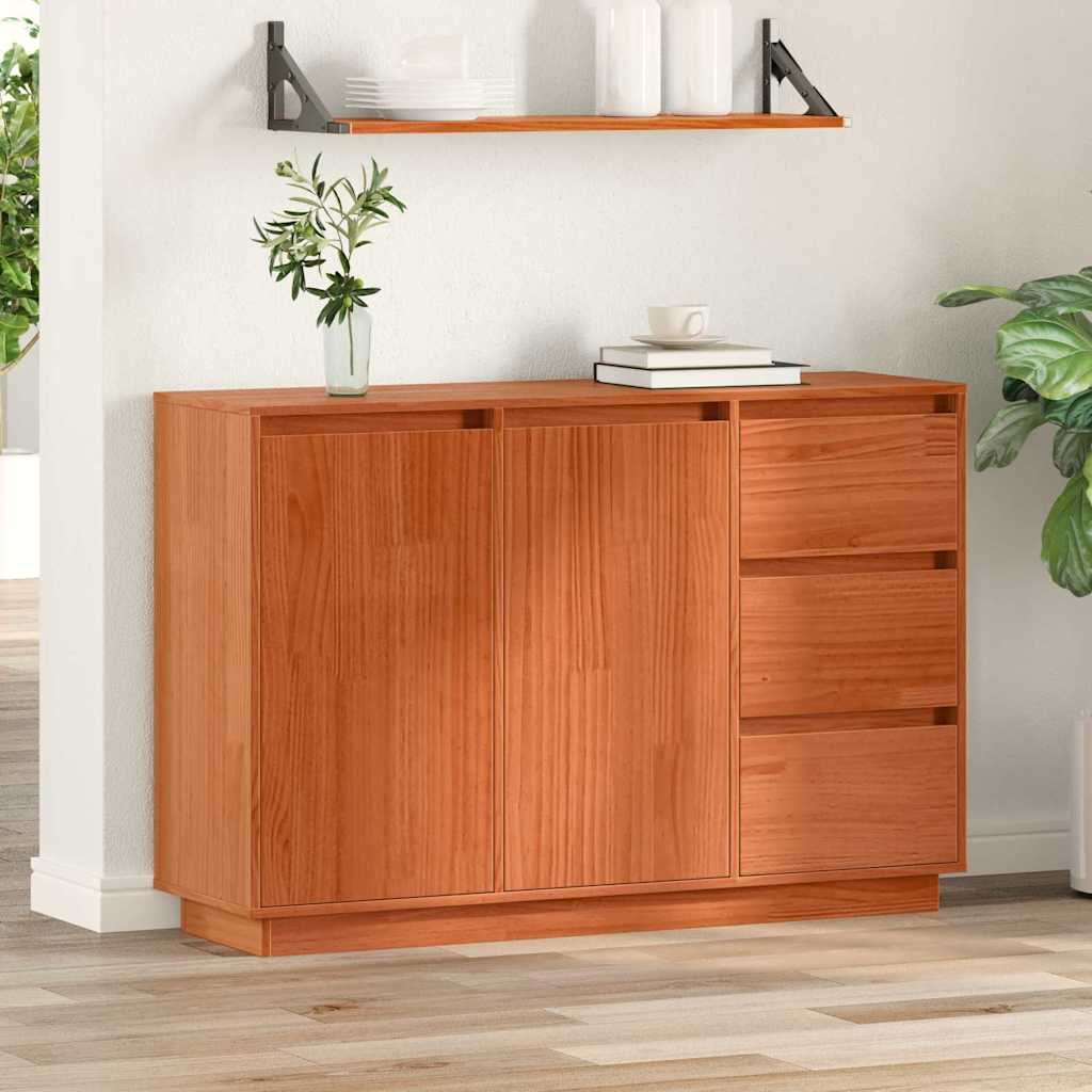 Buffet avec tiroir Marron 111 x 34 x 75 cm Bois de pin massif - XIOS