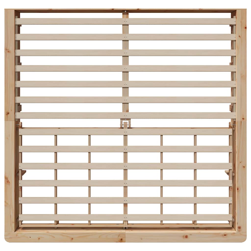Cadre de lit Marron 180 x 200 cm Bois de pin massif - XIOS
