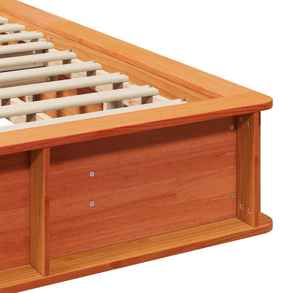 Cadre de lit Cire marron 180 x 200 cm Bois de pin massif - XIOS