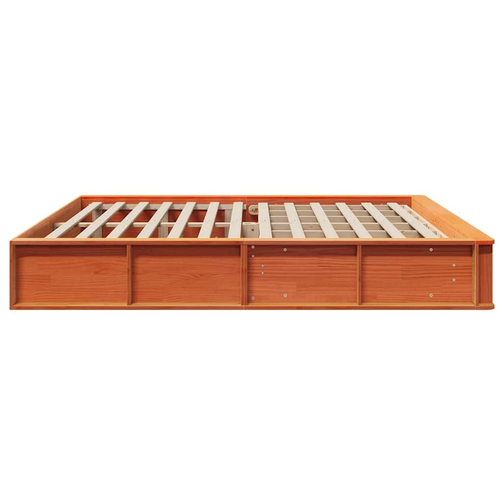 Cadre de lit Cire marron 180 x 200 cm Bois de pin massif - XIOS