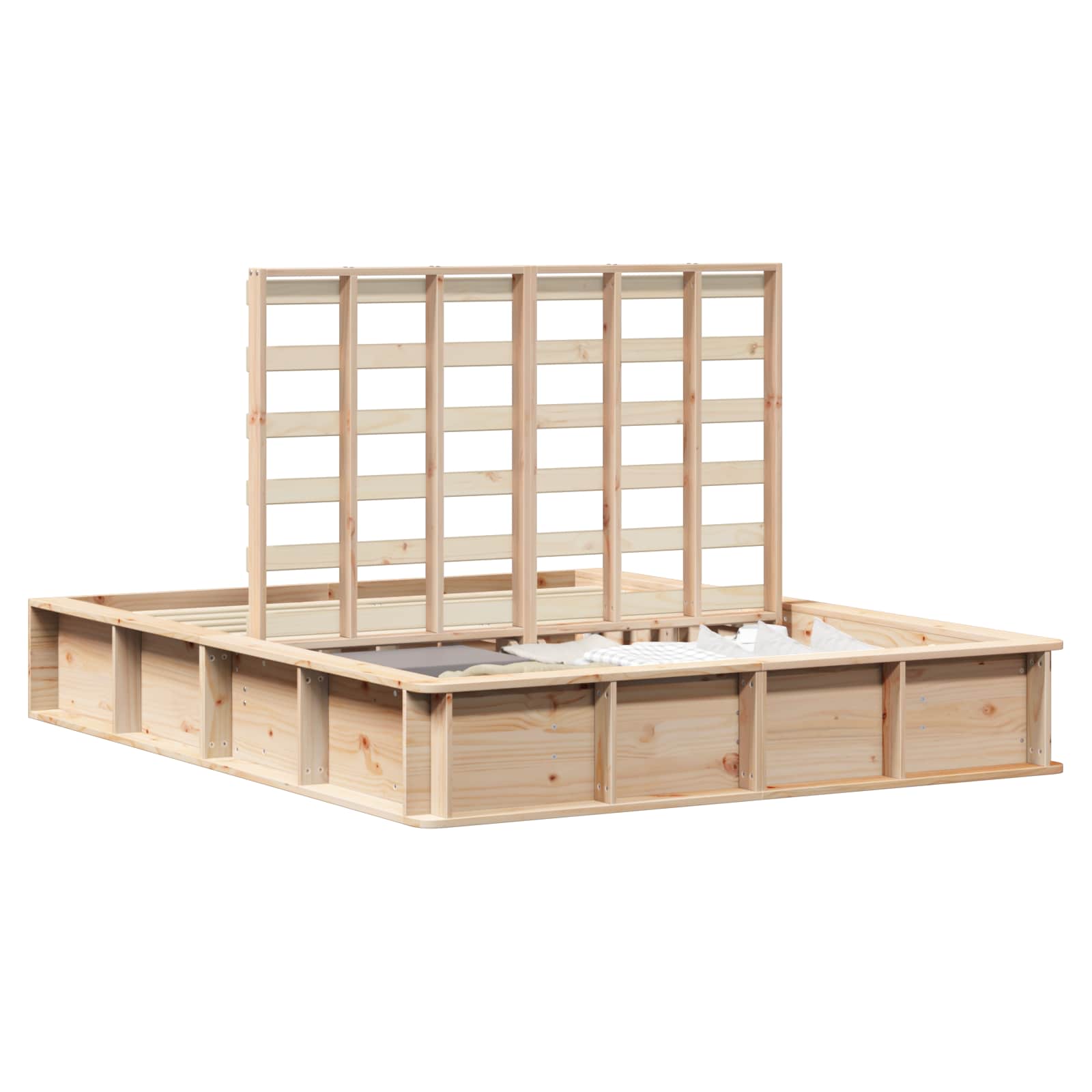 Cadre de lit Marron 160 x 200 cm Bois de pin massif - XIOS