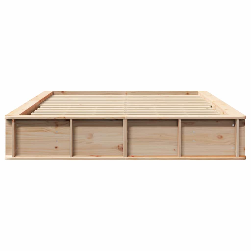 Cadre de lit Marron 160 x 200 cm Bois de pin massif - XIOS