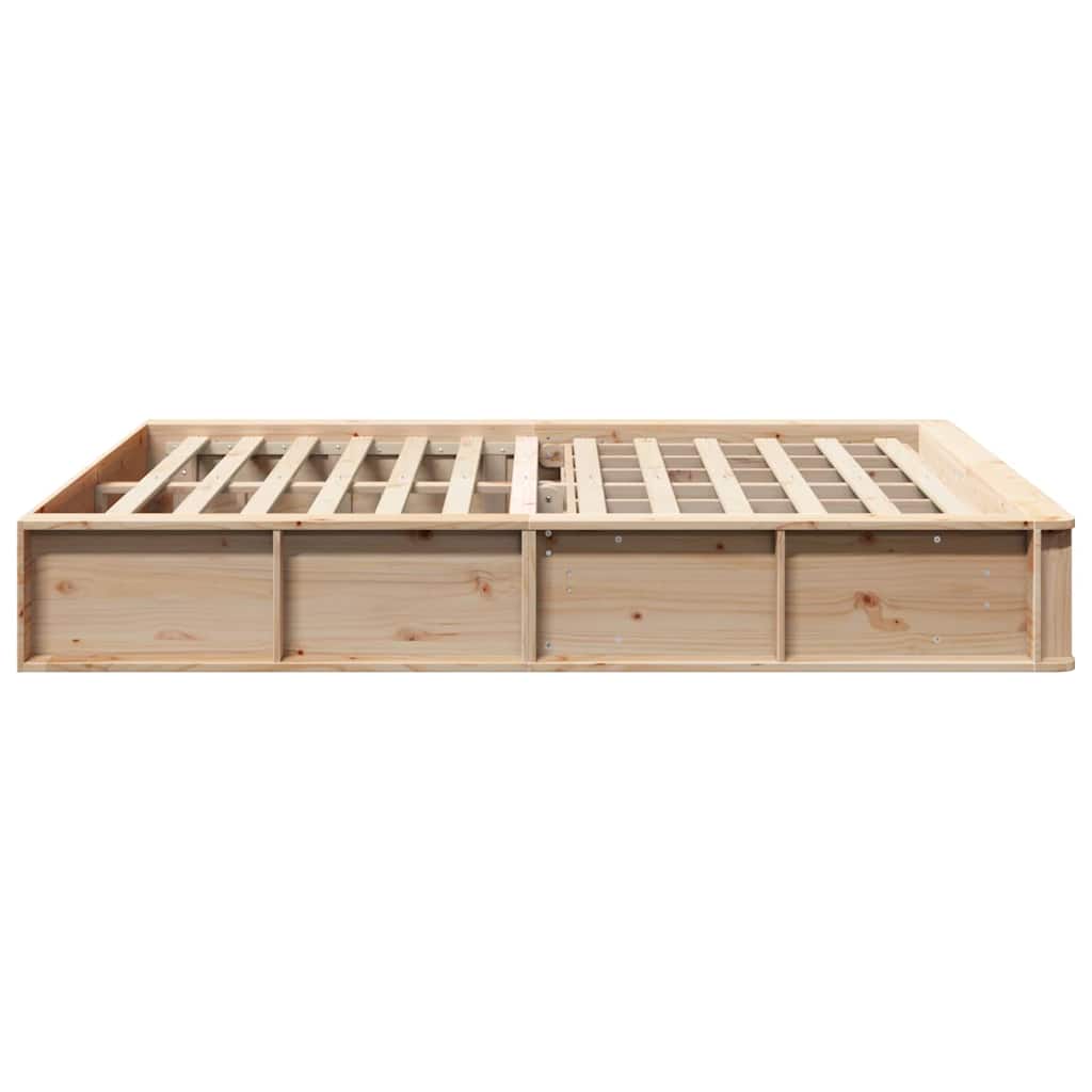 Cadre de lit Marron 160 x 200 cm Bois de pin massif - XIOS
