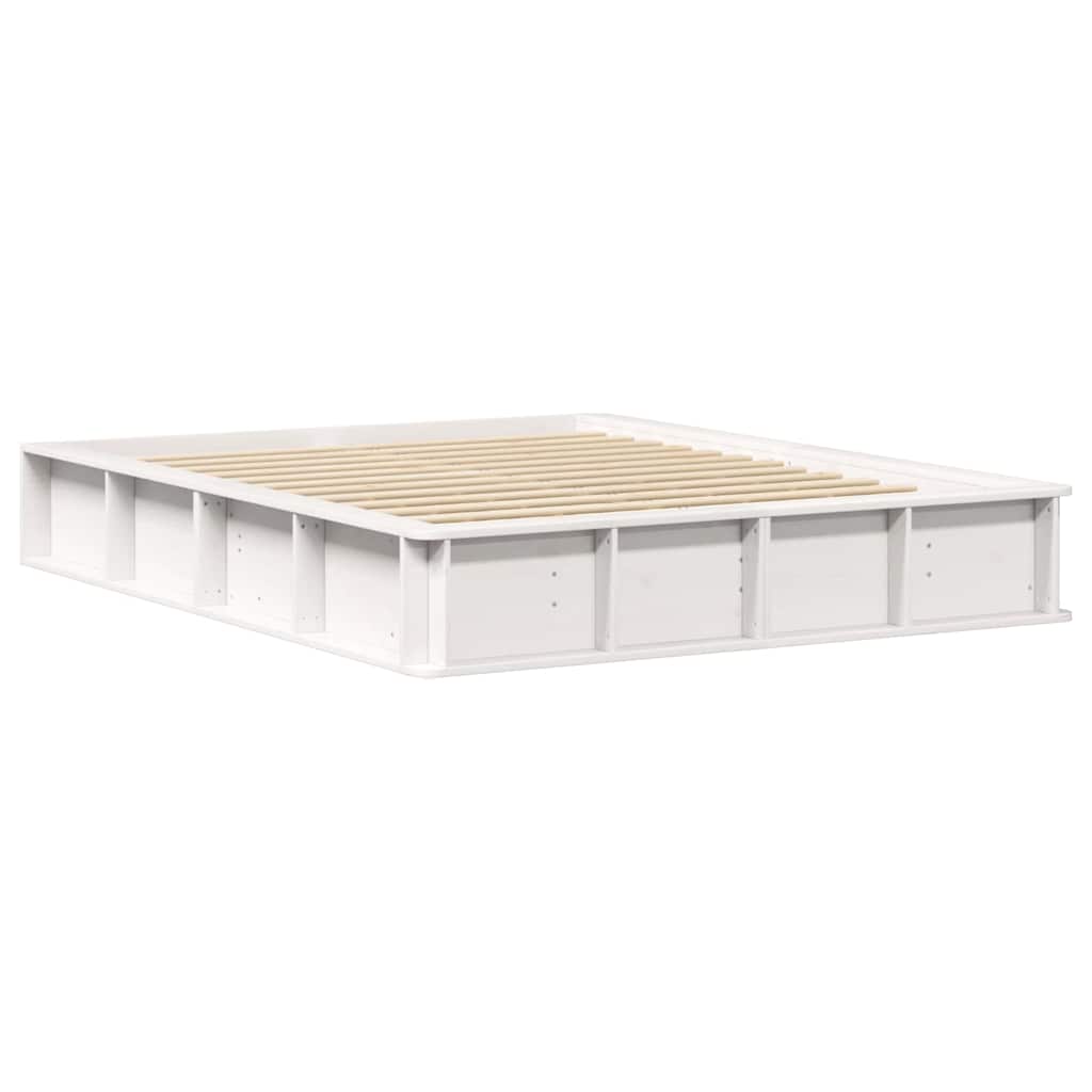 Cadre de lit Blanc 160 x 200 cm Bois de pin massif - XIOS
