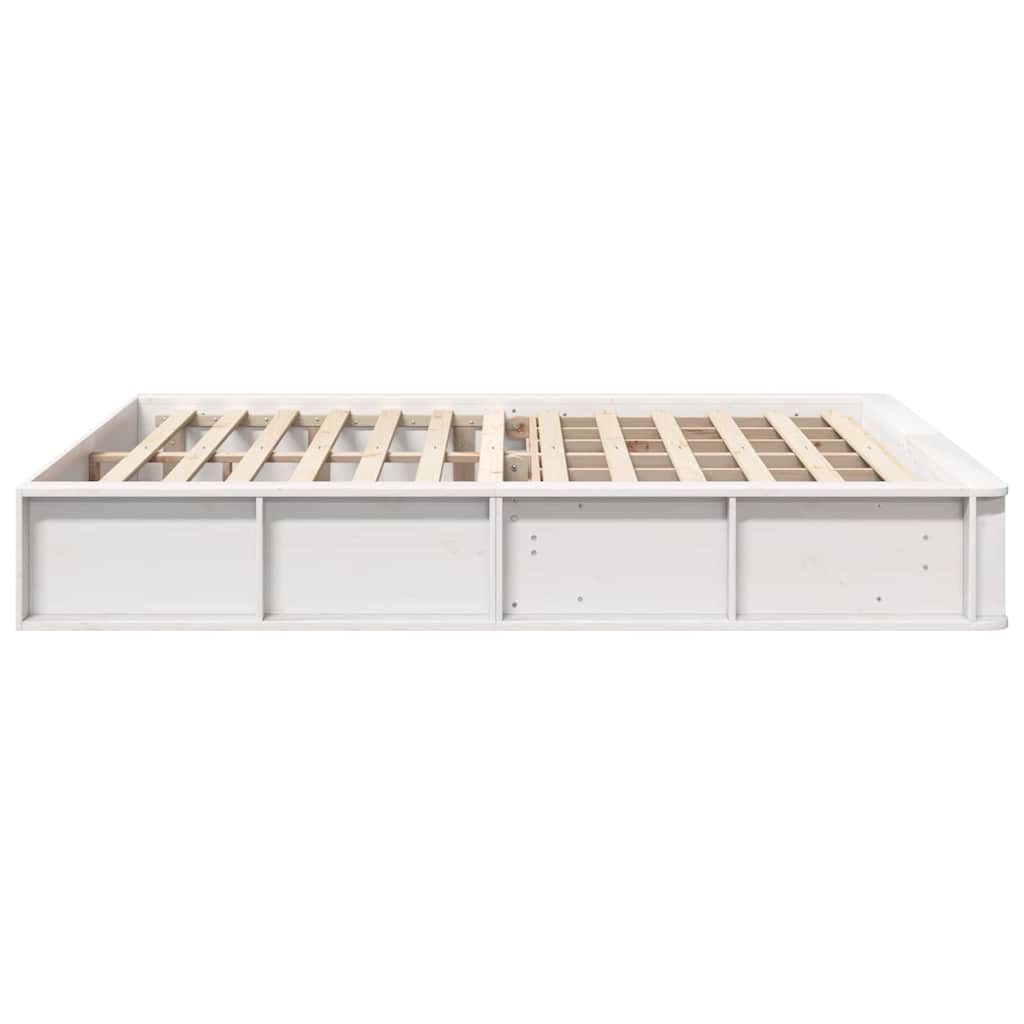 Cadre de lit Blanc 150 x 200 cm Bois de pin massif - XIOS