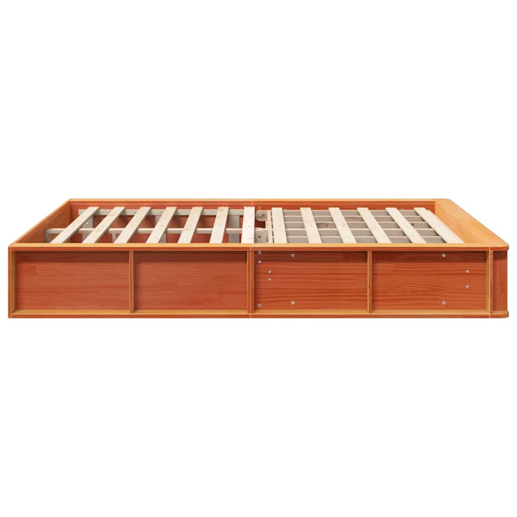Cadre de lit Cire marron 150 x 200 cm Bois de pin massif - XIOS