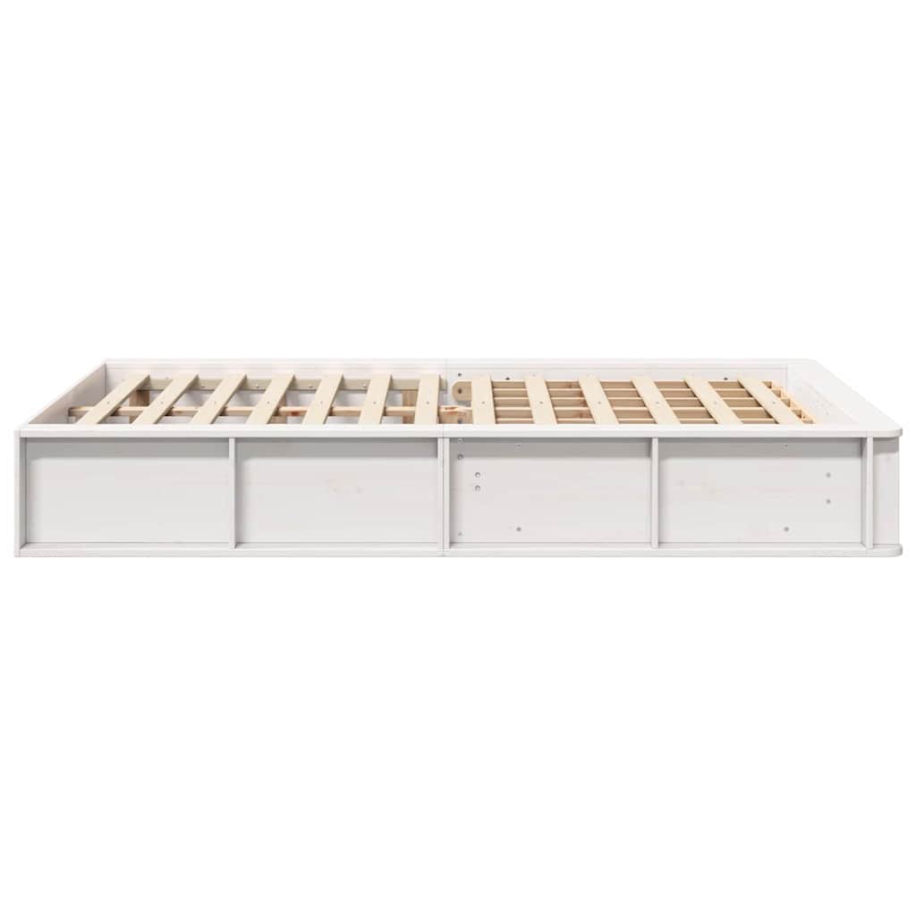 Cadre de lit Blanc 140 x 200 cm Bois de pin massif - XIOS